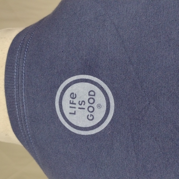 Beautiful blue Life is Good  crusher tee, sz XS - Picture 6 of 12